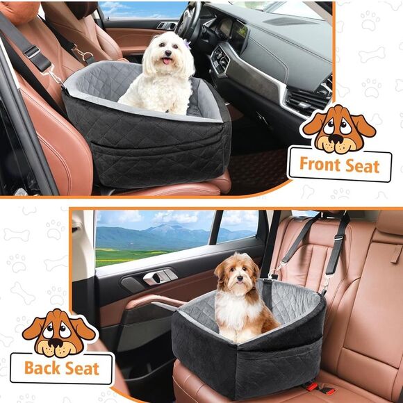 Neezukar Dog Car Seat for Small Pets, Detachable Washable Dog Booster Seat NEW - Picture 6 of 8